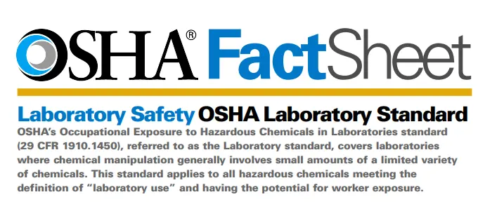 OSHA Laboratory Safety Standard Fact Sheet PDF