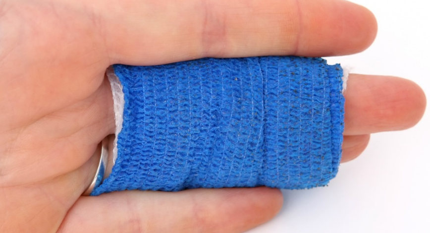 Bandaged Hand After Burn Injury